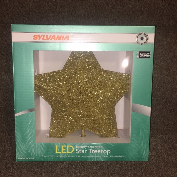🌟 NWT Sylvania LED Battery- Operated Star Treetop - Picture 1 of 8